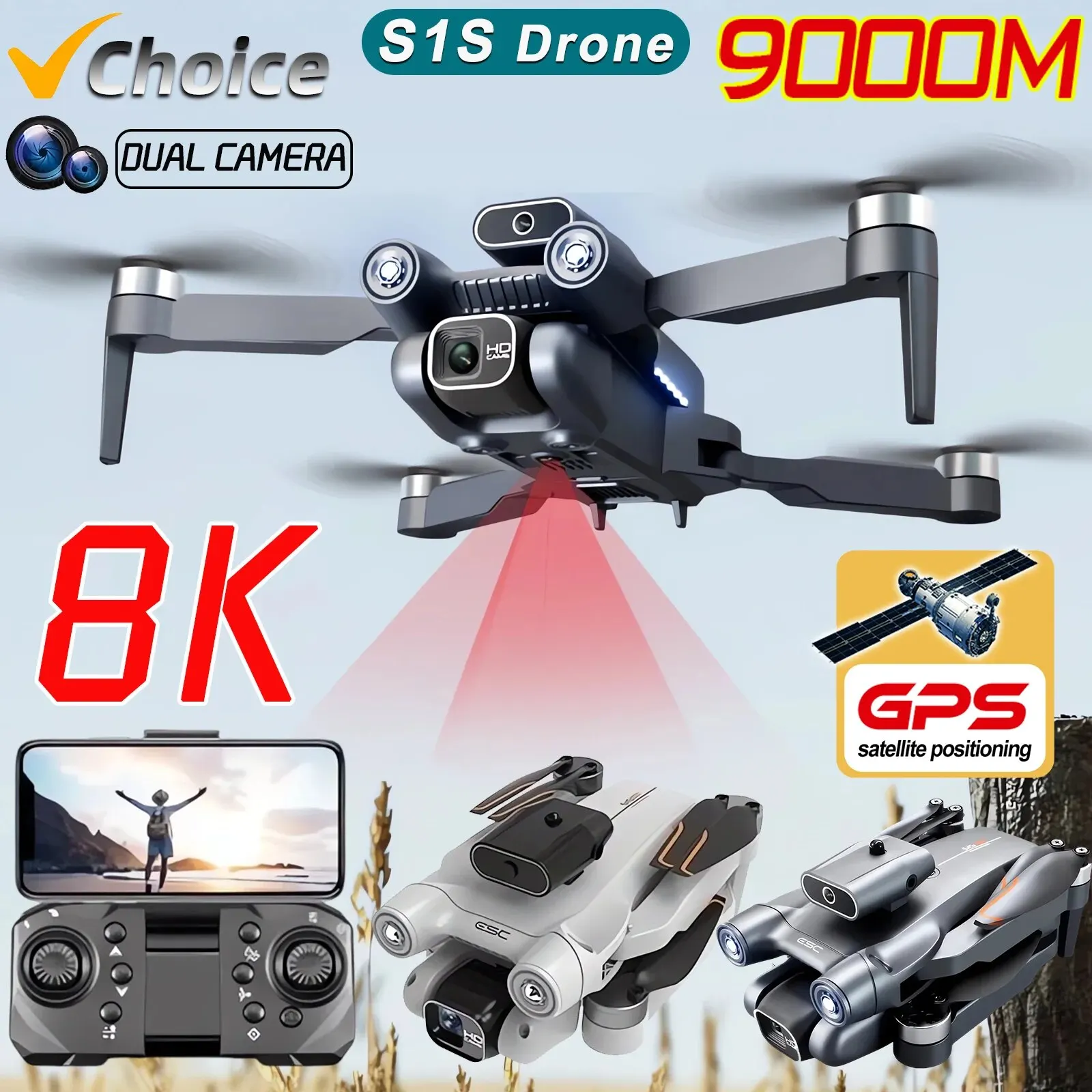 New S1S 5G GPS Drone Camera 8K - đánh giá và giá Drone Photogrammetry