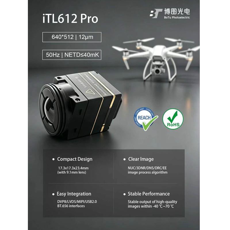 Itl612 CVBS Mini 640*512 9.1mm - đánh giá và giá Drone Thermal Imaging