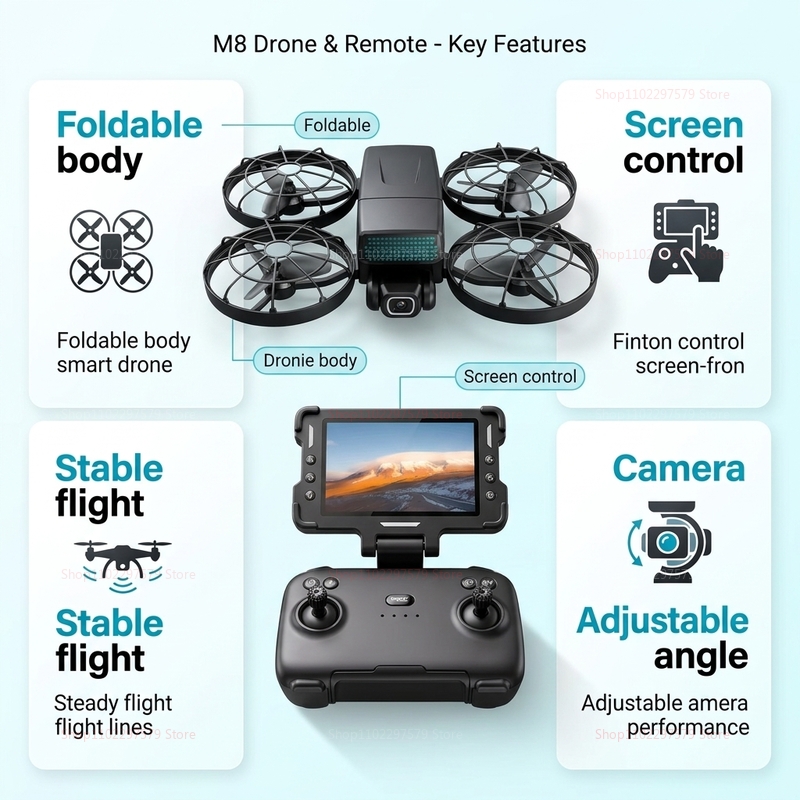 New Drones M8 GPS 8K Professio - đánh giá và giá Drone Photogrammetry